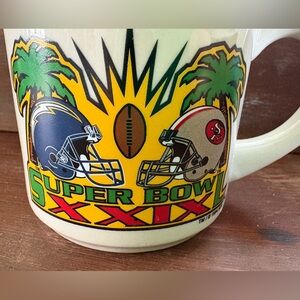 Vintage 49rs VS Chargers Super Bowl XXIX 1994 heavy restaurant china Coffee Mug